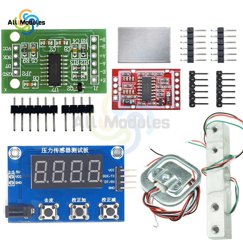 Load Cell  0.1KG 1KG 2KG 3KG 5KG 10KG HX711 AD Module Weight Sensor Electronic Scale Aluminum Alloy Weighing Pressure Sensor