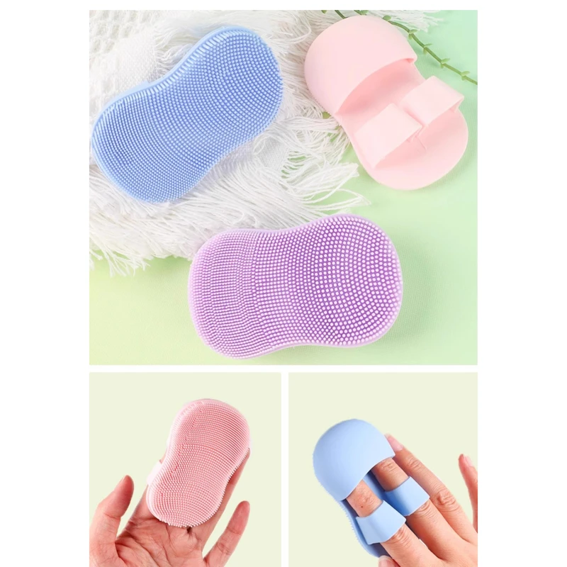 Mini Finger Face Wash Brush Soft Hair Silicone Brush Massage Nose Clean Pores Remove Makeup Wash Face with Cleansing Brush