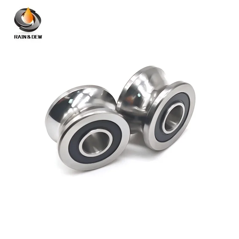 4PCS U/T Cuscinetti per puleggia a gola profondaT22 U22 8x22.5x14.5x13.5mm Tracce delle ruote a rulli Cuscinetto per binario guida a piedi