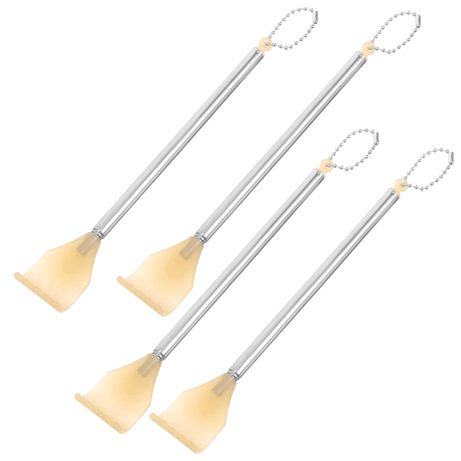 4pcs Back Scratcher Stainless Steel Retractable Extendable Metal Claw Handy Massager For Back Relief Portable Hanging Chain