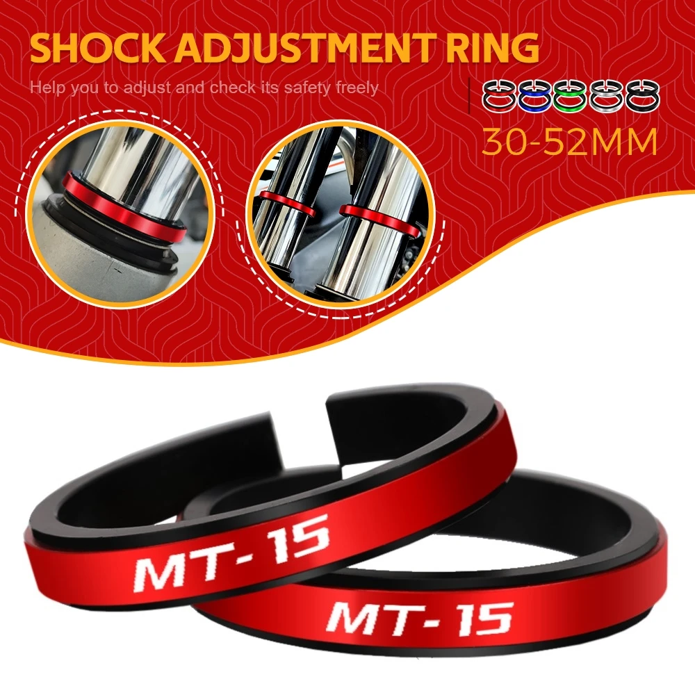 

FOR YAMAHA MT15 MT-15 2015-2023 Motorcycle Adjustment Shock Absorber Auxiliary Rubber Ring CNC Accessories Fit 30MM-52MM