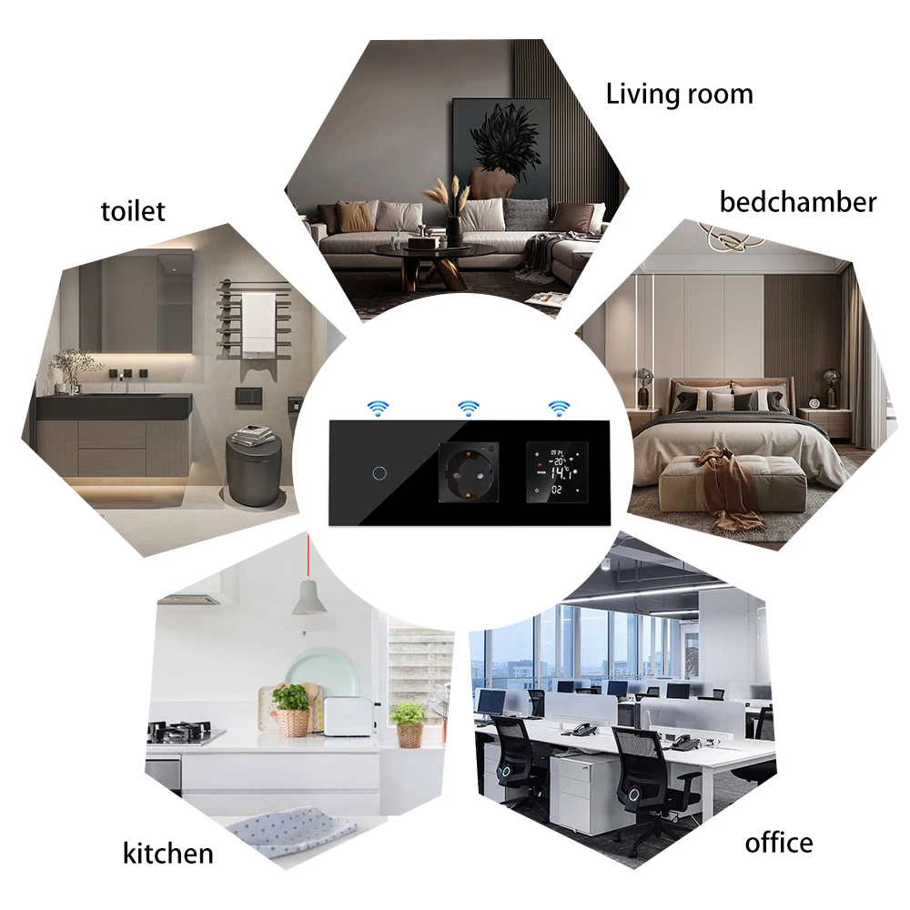 Imagem -05 - Bingoelec Tuya Wifi Termostato Inteligente e Interruptor da ue wi fi Soquete App Controle de Temperatura Remoto Tomada Elétrica Alexa Tuya