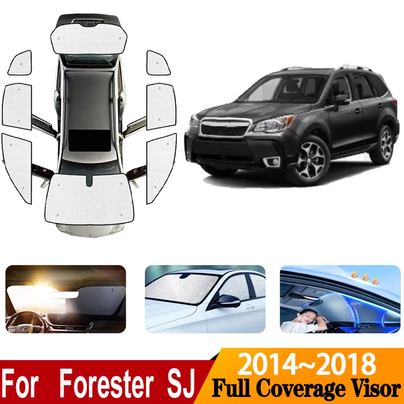 

Car Sun Visors Cover For Subaru Forester Accessories SJ 2014~2018 Auto Parasol Window Windshield Sunshades Cover Car Accessories