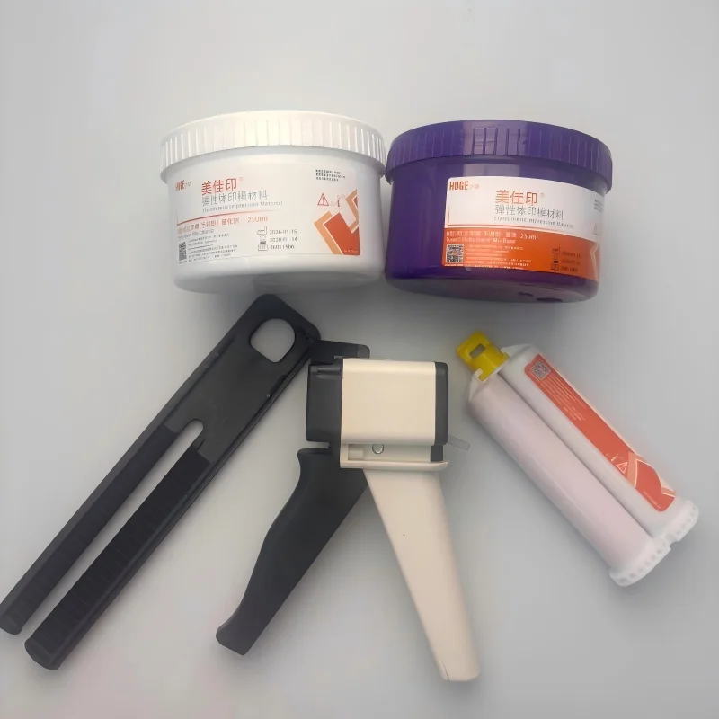 Dental Impression Putty Kit – Dual-Viscosity for Crown/Bridge/Implant, Tear-Resistant High-Detail for Clinic