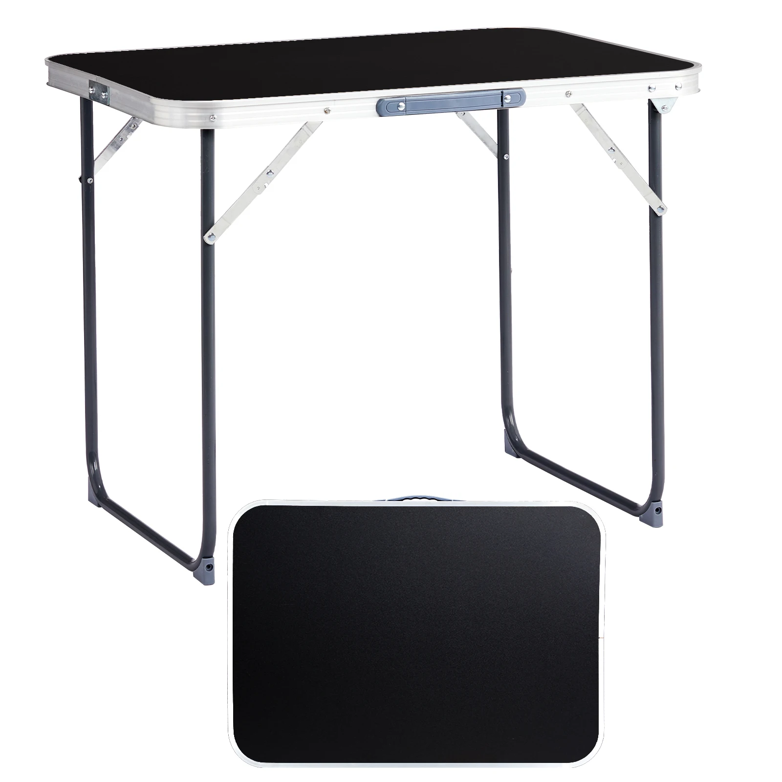 

2.3ft Aluminum Camping Folding Table black