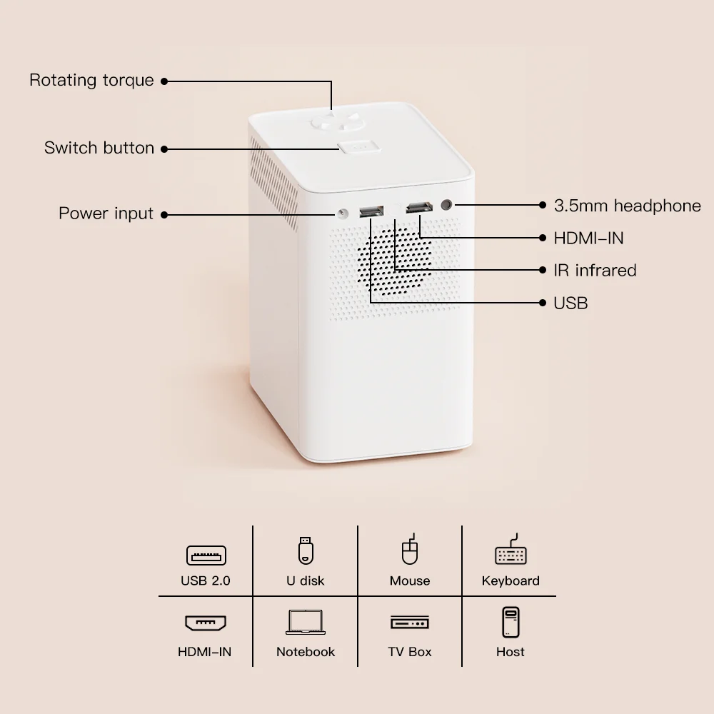 Oryginalny przenośny projektor S30MAX Android Wifi 4k z Wi-Fi i kieszonkowym projektorem BT 4K Android 10.0