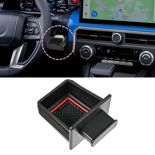 Organizador de apoyabrazos central, caja de almacenamiento de ruedas Extra, bandeja de reposabrazos, accesorios de Interior de coche para Toyota Tacoma 4Runner 2024 2025 2026