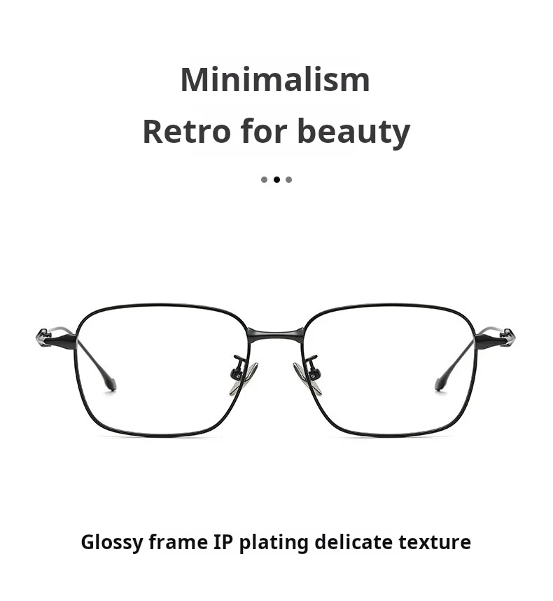 MOMOJA Retro Square Herren- und Damenbrille aus hochwertigem Titan, ultraleicht, modisch, personalisiert, Designer-Brillengestell AD702 – Detail 10