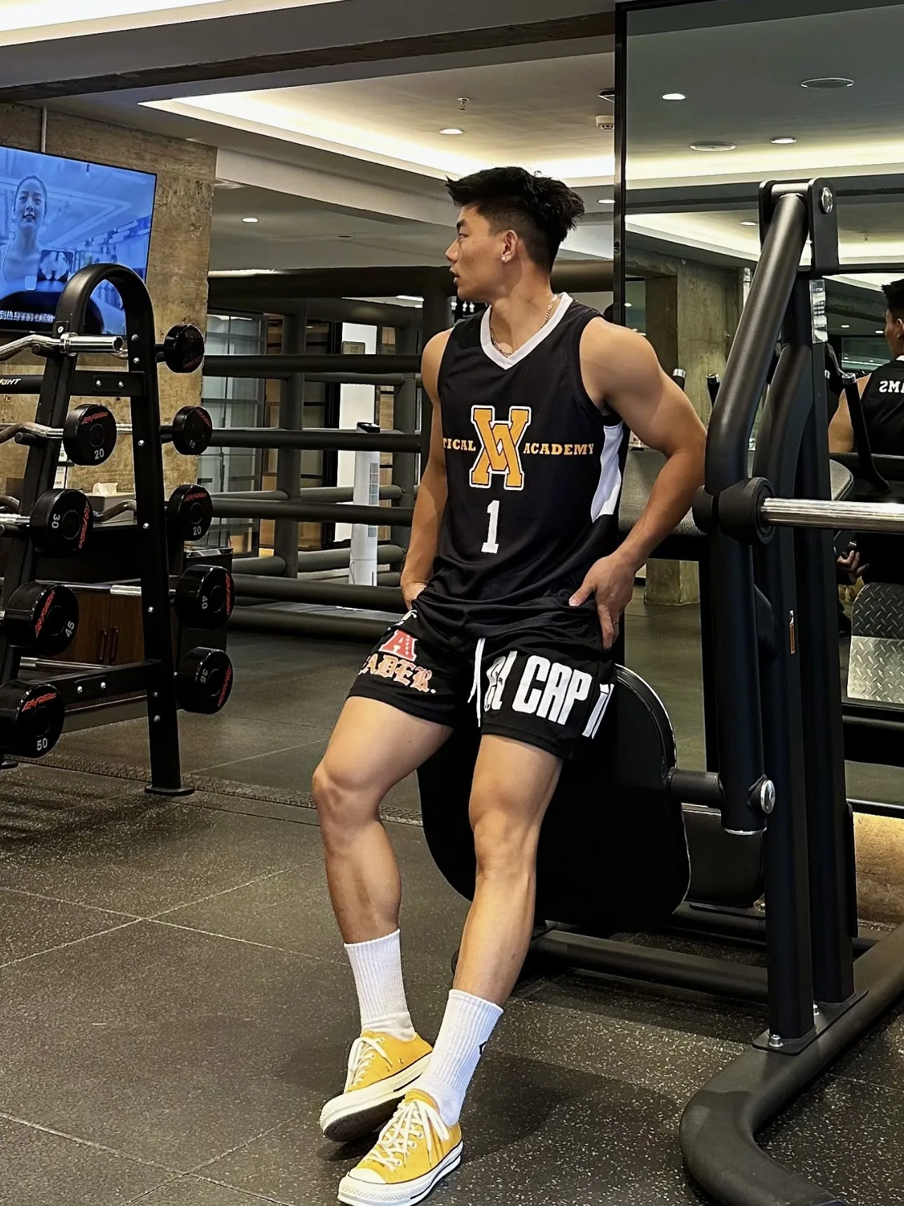 

American Sle Baskeall orts Men's Casual Loose Trendy Qui Dry Breathable Sport Fitn Baskeall Quarter Pants