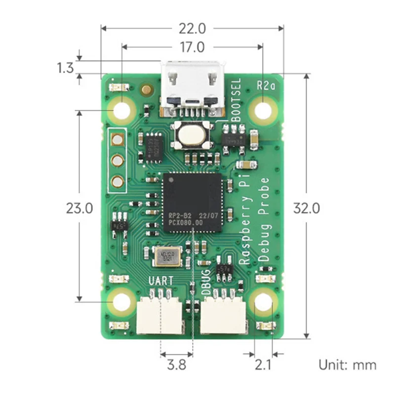 لـ Raspberry Pi لمسبار تصحيح Pico USB، مجموعة تصحيح الأجهزة مدعومة من وحدة التحكم الدقيقة RP2040
