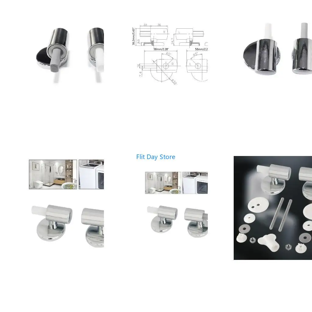 F92C Durable Hinges Universal Toilet Attachment Durable Zinc Alloy Replacement Hinges