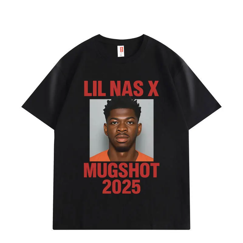 مغني الراب ليل ناس X ميرش تي شيرت الرجال النساء الملابس عالية الجودة موضة تي شيرت الصيف عادية فضفاض القطن قصير الأكمام تي شيرت
