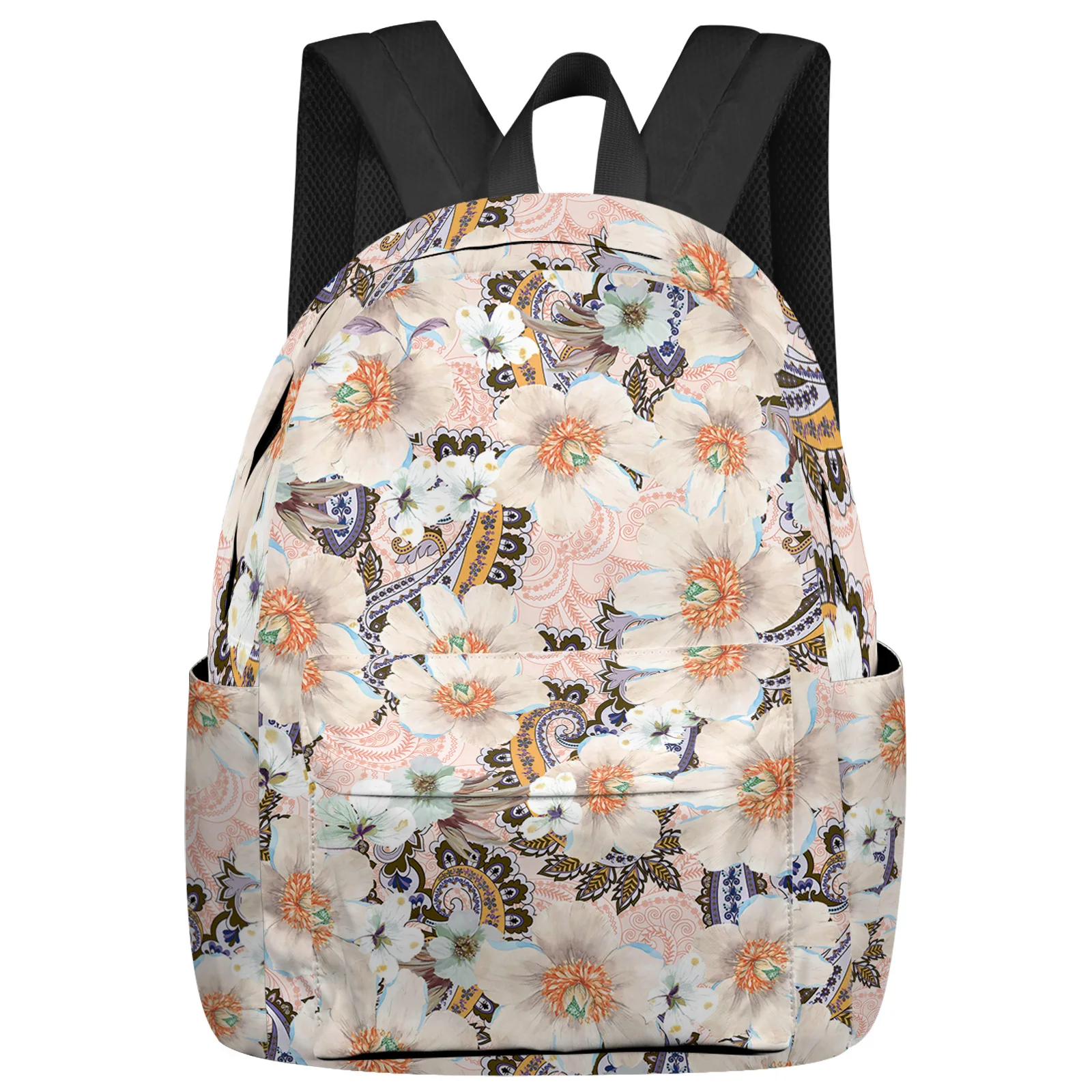 

Antique Flower Leaf Feminina Backpacks Teenagers Student School Bags Laptop Custom Backpack For Men Women Female Travel Mochila