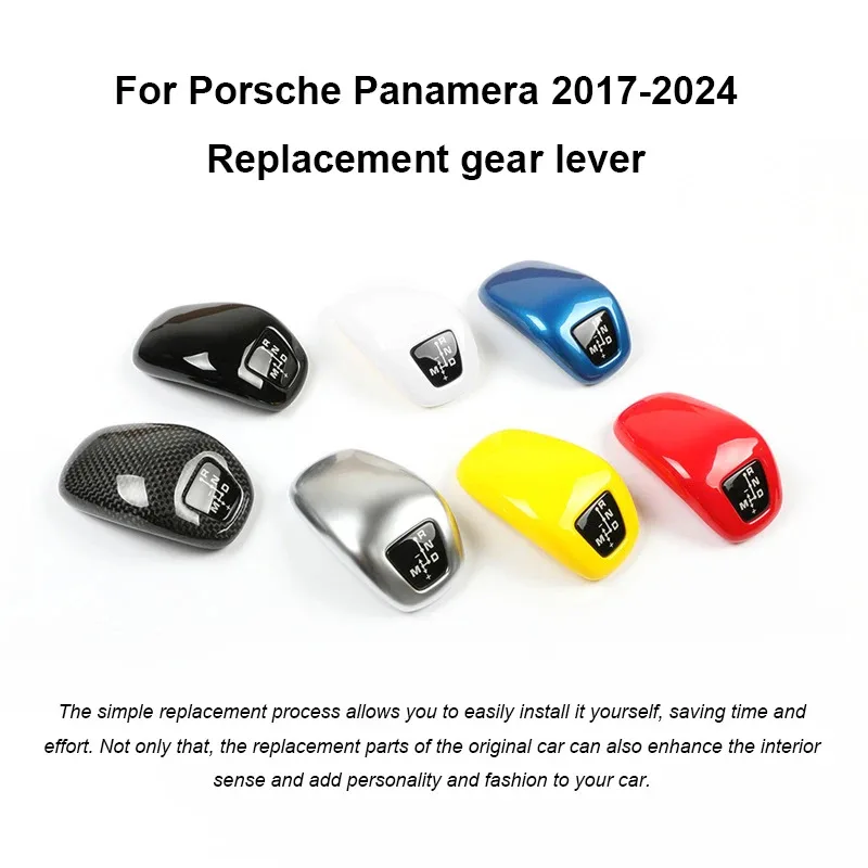 For Porsche Panamera 971 2017-23 Carbon Fiber Car Aircraft Gear Handle Automatic Gearbox Shift Knob Lever Interior Modification