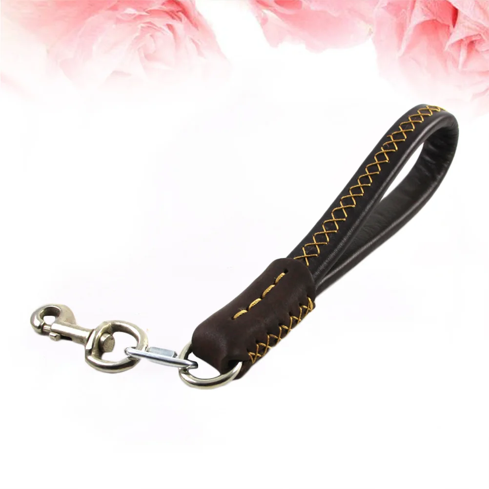 

25Cm Traction Rope Adjustable Comfort Grip Leash for Dog Walking Hiking Travel Medium Large Pets Brown