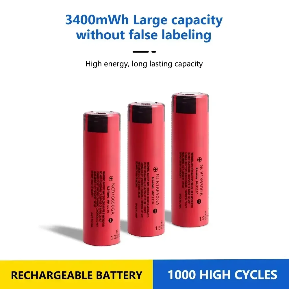 

Bateria de lítio recarregável para DIY, 18650, NCR18650GA, 3.7V, 3500 mAh, lanterna níquel, frete grátis, 100% original