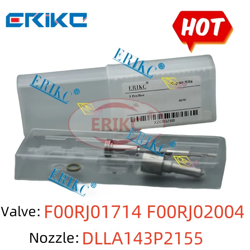 

Запасные части для форсунки клапан F00RJ01714 F00RJ02004 сопло DLLA143P2155 OEM 0433172155 для форсунки 0445120161/204