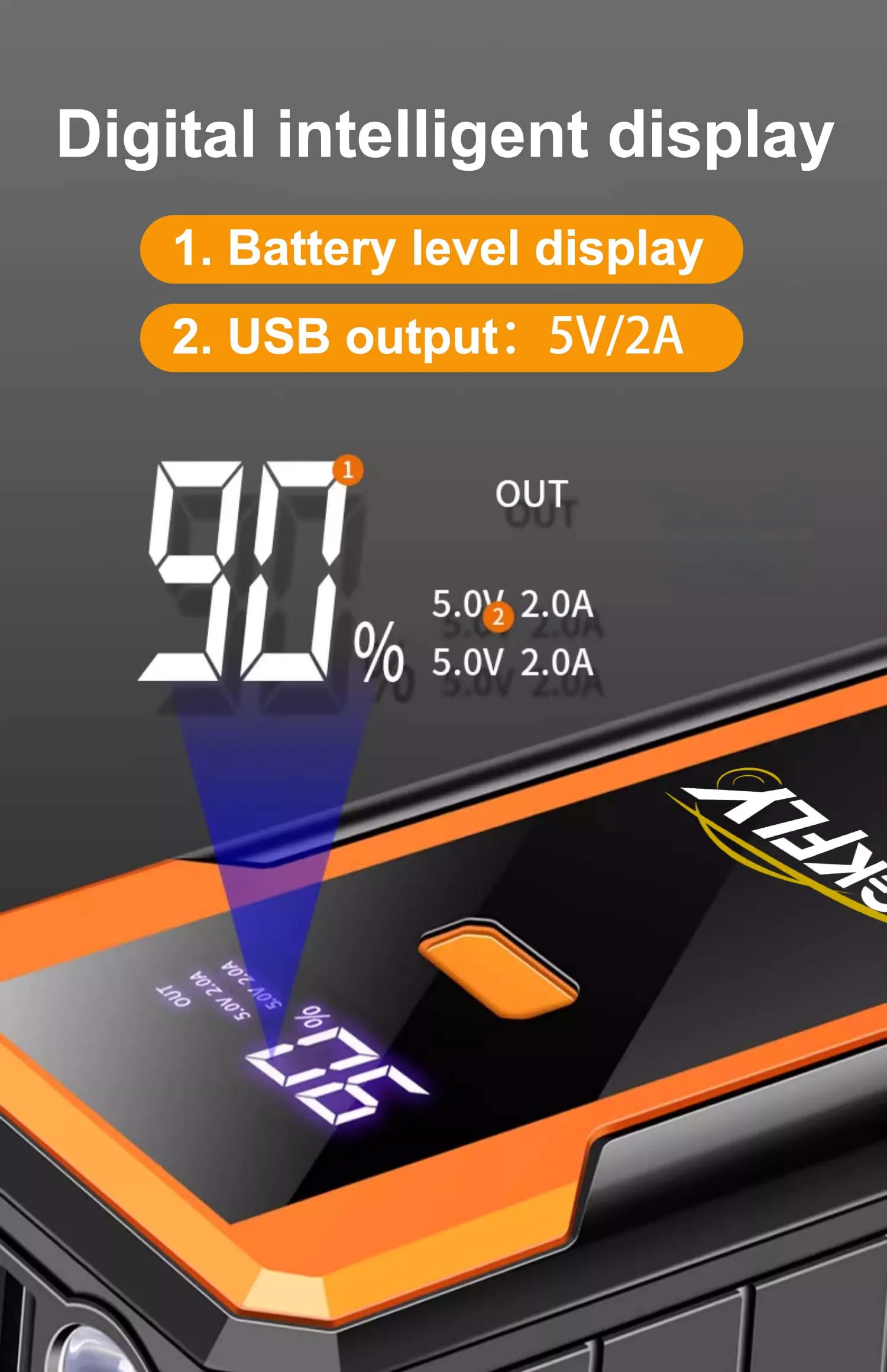 GKFLY 4000A 8000A Auto-Starthilfe Powerbank Batterie-Booster-Ladegerät 12V Startgerät Benzin Diesel Auto-Starter Booster – Detail 6
