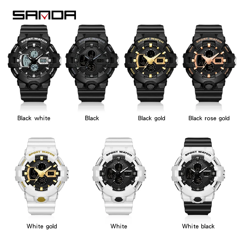 SANDA Brand G Style Men Digital Watch  Military Sports Watches Fashion Waterproof Electronic Wristwatch Mens 2022 Relogios