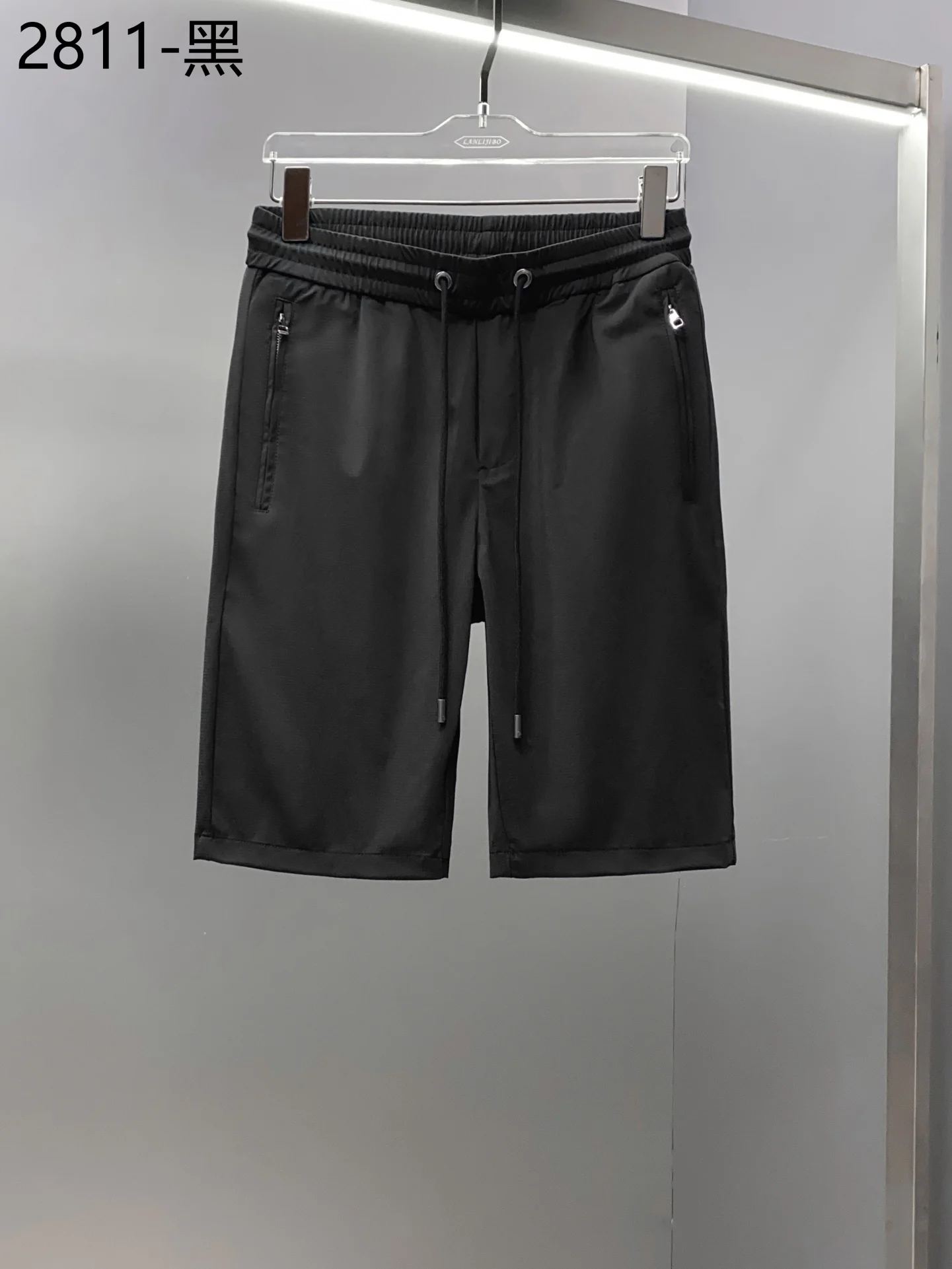 BILLIONAIRE SIJITONGDA  New Special Woven Cotton Shorts Color: Gray Black Size: M-3XL