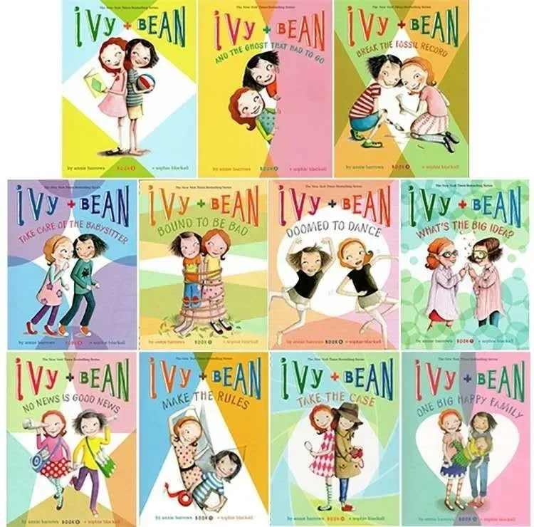 11 Books/Set English Picture Ivy and Bean Comic Bridge Story Girl Daily Reading Book Age 6-14