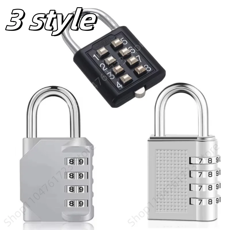 3 Style New Metal Code Combination Padlock Zinc Alloy Suitcase for Luggage Travel Code Smart Lock Code Keyed Anti-thieft Lock