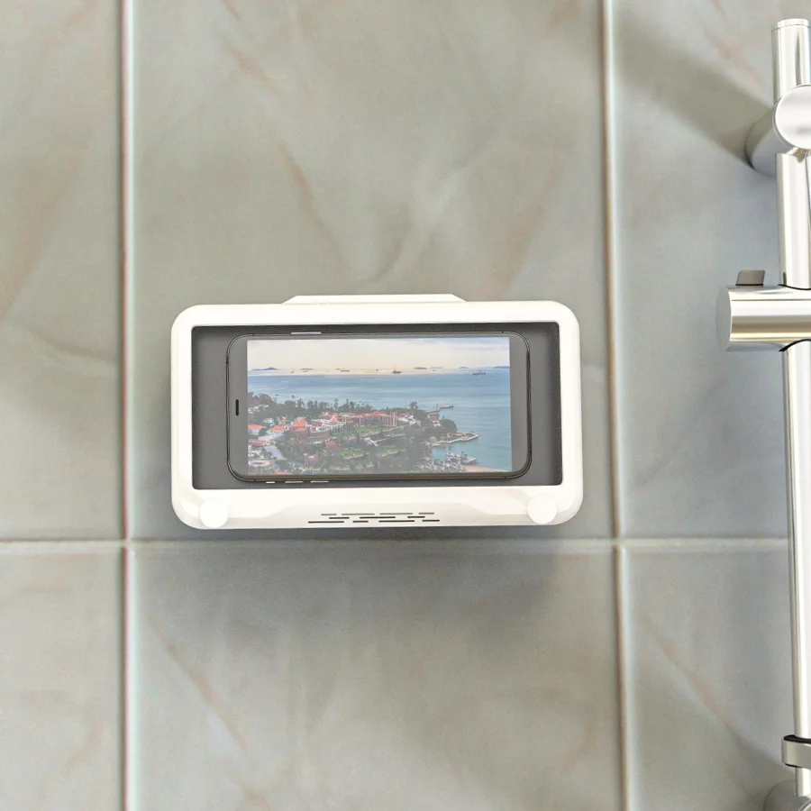 Bathroom waterproof mobile phone holder Bathing, watching TV shows, watching videos Mobile phone can touch the screen Toilet wat