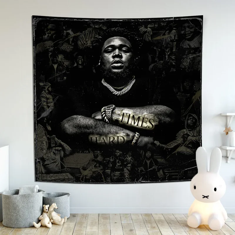 Rapper Rod Wave Tapestry Pop Singer Hip Hop Rapper Soulfly Ablum Music Poster Room Decoration Aesthetic Banner Flag # 0@