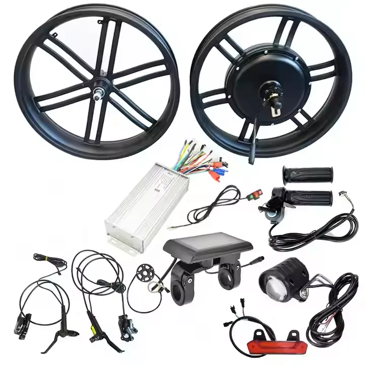 

1000W 1500W Electric Motorcycle E-Bike Conversion Kit for Bicycles 72v 60v 52v 48v with LCD Display Lithium Battery Power Supply