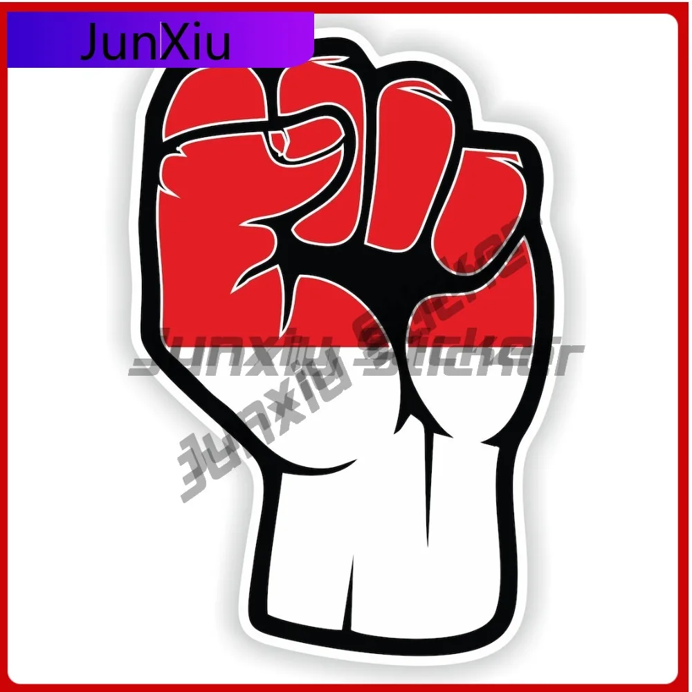 

Monaco Flag Fist Hand Sige Vinyl Sticker Anti Scratch Decor Graphic Custom Decals Personalized Stickers Car Suv Cover Waterproof