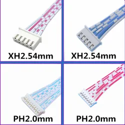 5 uds JST 2,54mm paso XH2.54 JST PH2.0mm Cable conector 30/20/10CM Cable rojo y blanco/azul y blanco 2P/3P/4P/5P/6P/12P