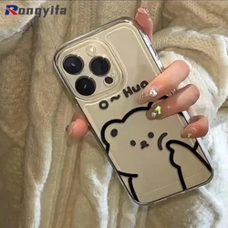 For Realme C67 V50S Narzo 60X GT 5 SE Neo 6 2 3T 2T GT2 Explorer Master Pro GT 6T 3 5 Pro Phone Case Cute Bear Clear Soft Cover