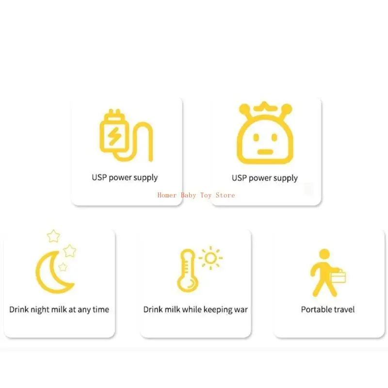 J0PF USB جهاز حفظ حرارة الحليب حقيبة المحمولة USB مسخن الزجاجات حقيبة عزل عربة جهاز حفظ حرارة الحليب إبقاء زجاجة طفلك دافئة في