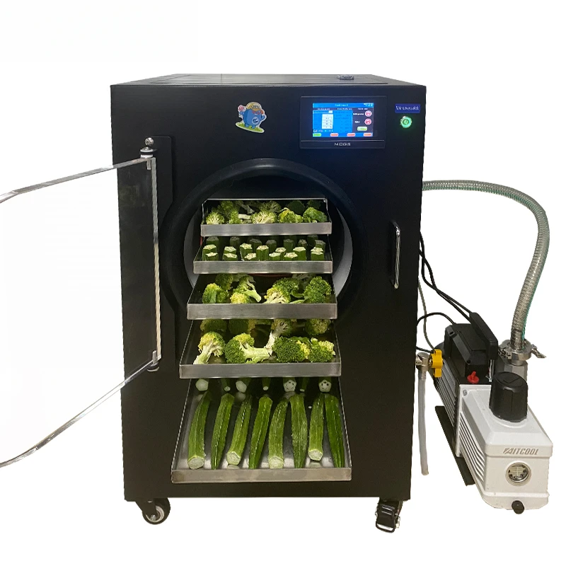 HFD-5 Five-Layer Five-Tray 5-7Kg Electric Heating Freeze Dryer With Pump For Food Processing And Home Use