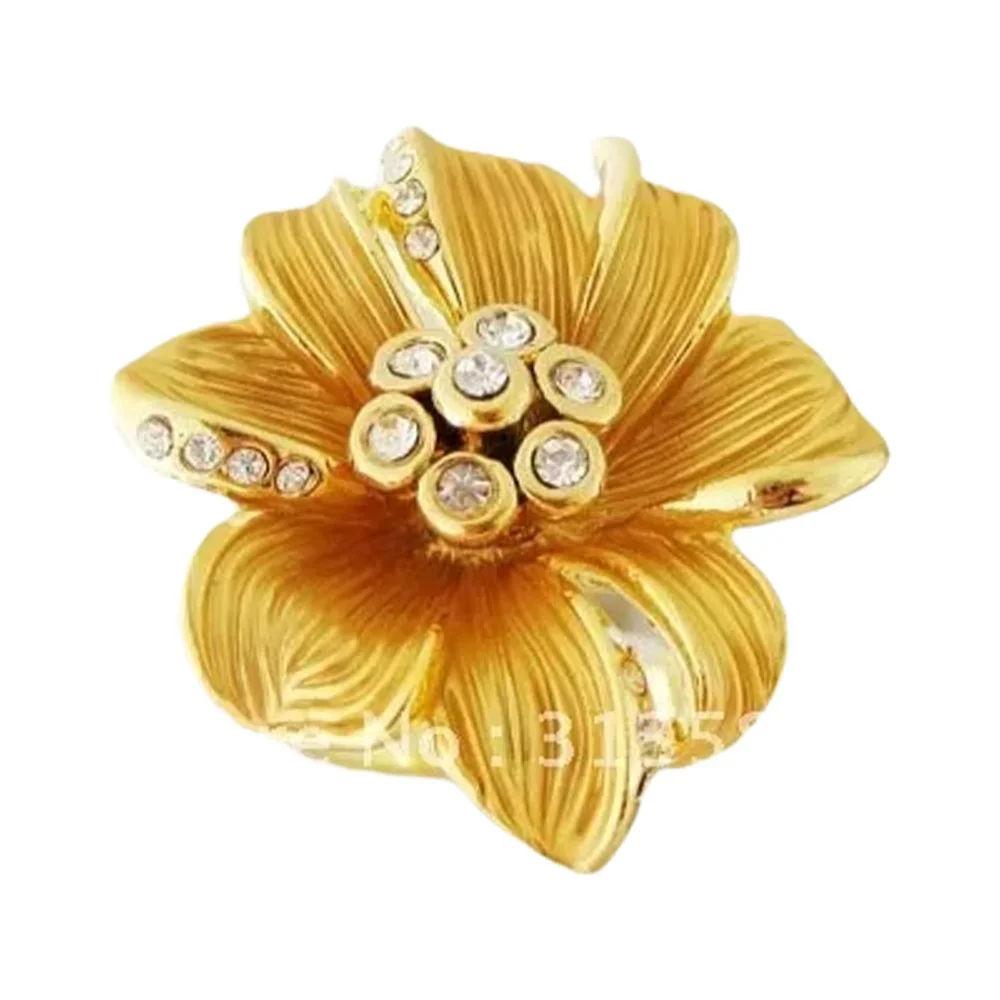 LADY YELLOW GOLD COLOR VIVID FLOWER CZ RING SZ 6  8 9 10 GREAT GIFT