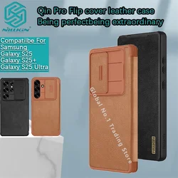 For Samsung Galaxy S25 Plus Case/S25 Ultra Flip/S25 Nillkin Qin Pro PU leather Flip cover Shockproof phone case protective cover