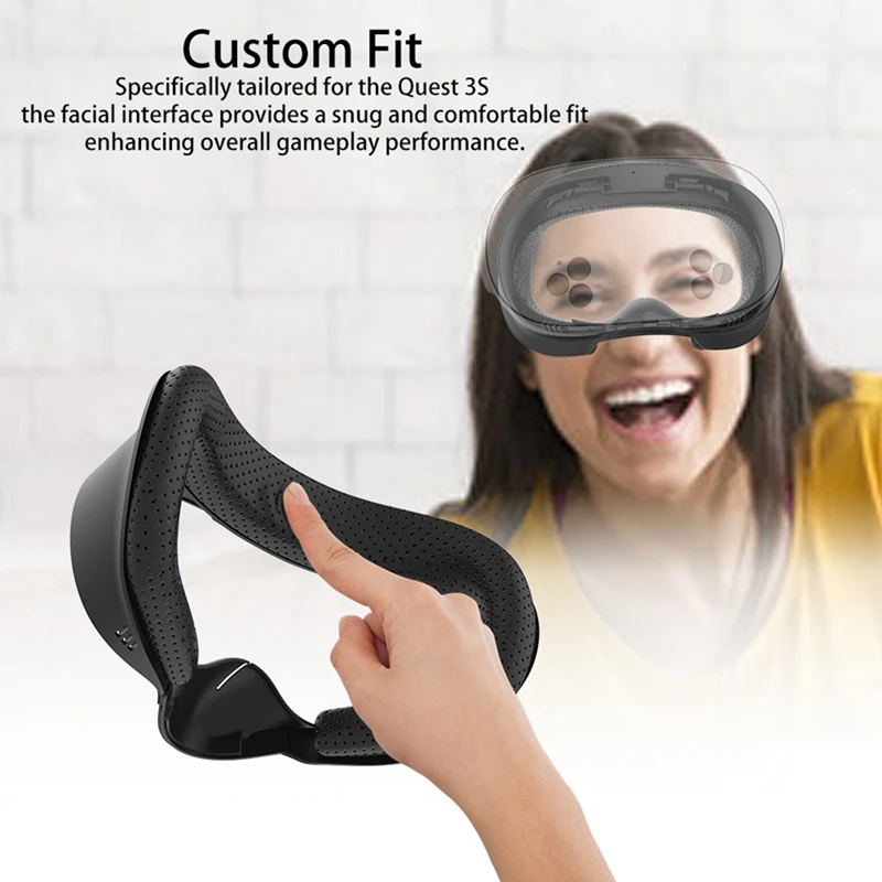 Para oculus meta quest 3s máscara facial 6 em 1 máscara de substituição anti-vazamento ampliar capa facial de substituição para acessórios vr