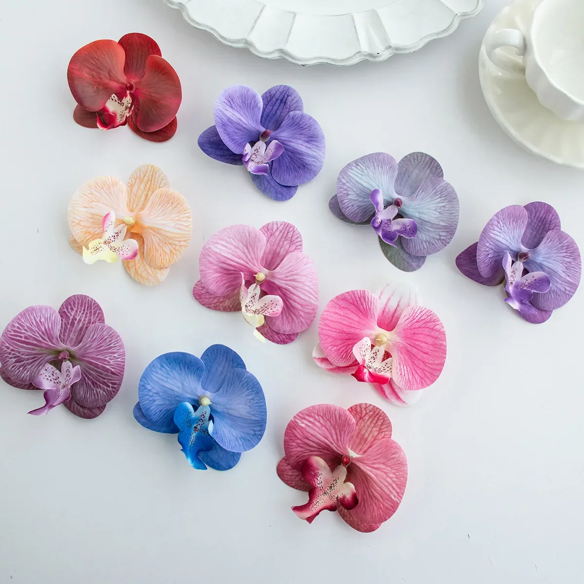 

Thai Orchid Artificial Flowers Hot selling items Wedding Bridal Headwear hair clips decoration