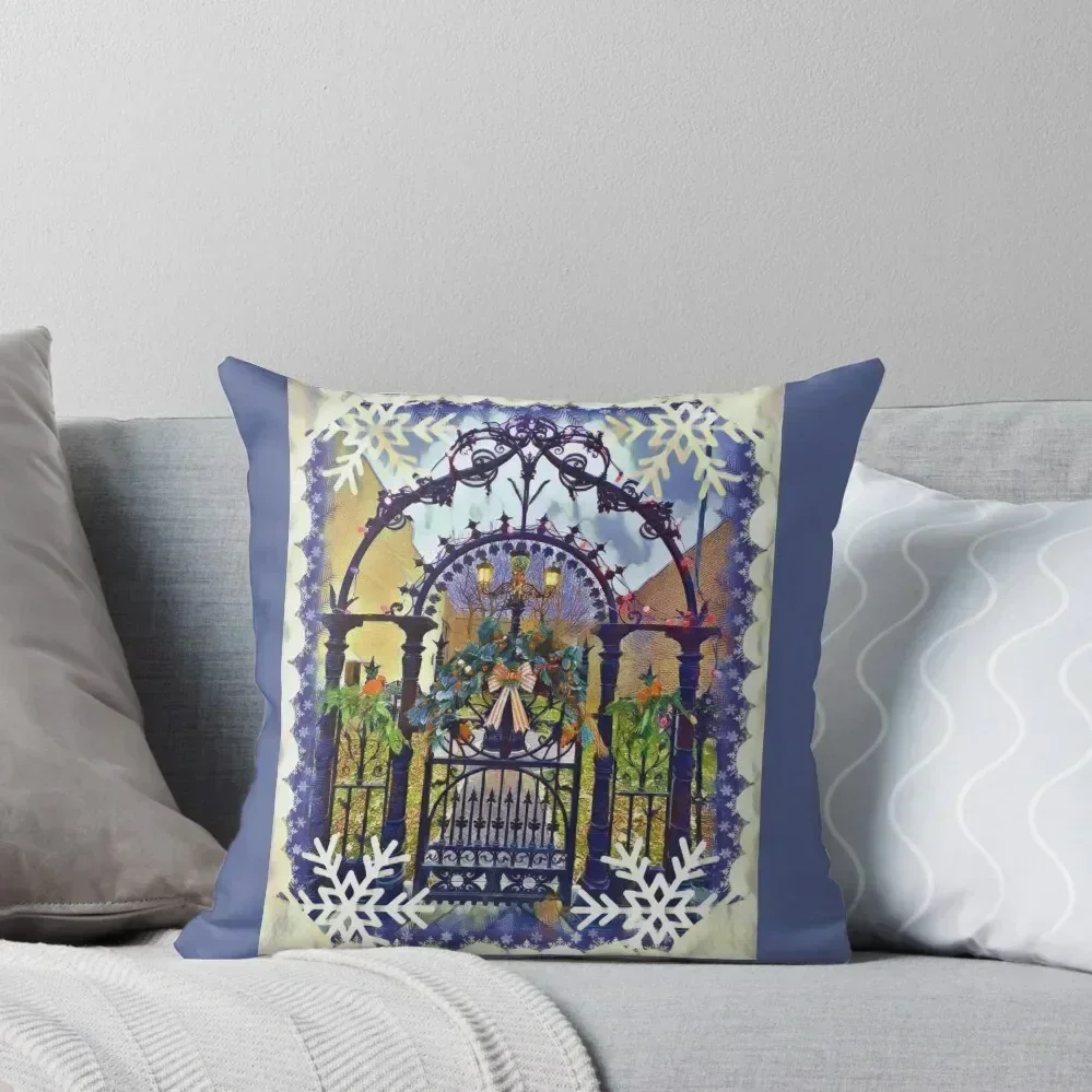 

Holiday Gate Throw Pillow New year christmas cushions covers christmas decorations for home 2025 Luxury Pillow Cover pillow