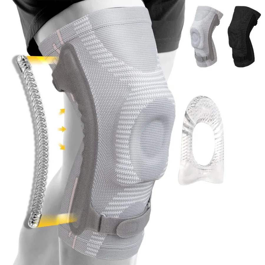 

Knee Brace for Women and Men Knee Sleeve with Patella Pad and Side Stabilizers Compression Support for ACL PCL Running and Spor