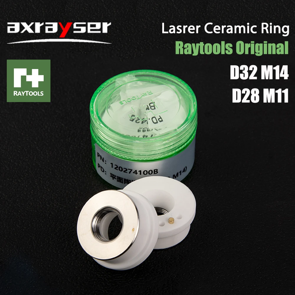 Anello Originale Raytools in Ceramica Laser Diametro 28mm/32mm M14 per Tenuta della Nozzle per Testa di Taglio a Fibra BT230 BT240 BMH110 114