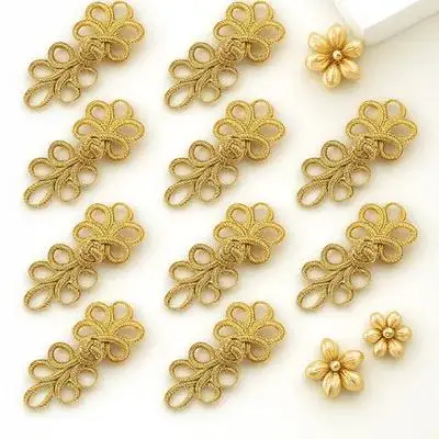 

10Pcs Chinese Knots Buttons Fashionable Cardigan Cheongsam Clothing Accessory Handmade Durable Fastener Gift Clothing Buttons