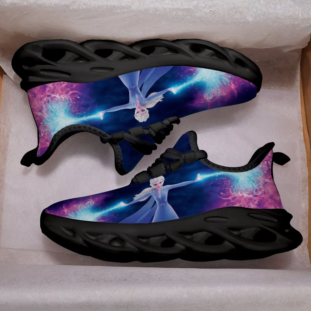 

Детские кроссовки «Холодное сердце Эльзы» с волшебным узором, детские баскетбольные кроссовки, весенние универсальные кроссовки для детей, массивные кроссовки