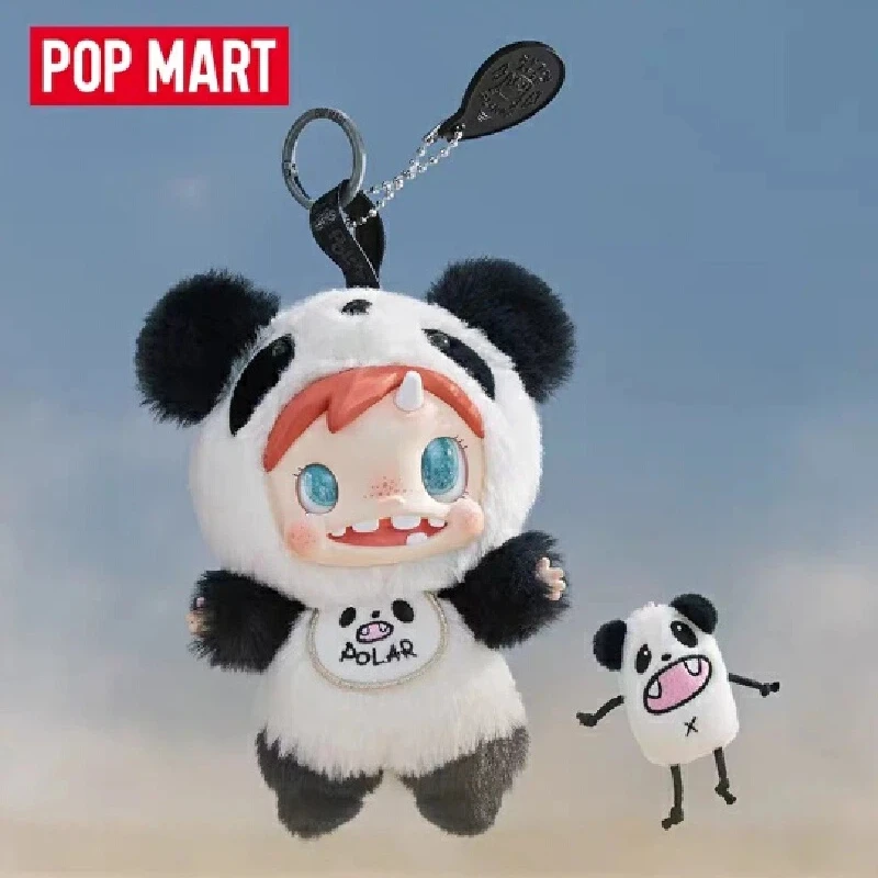 Genuine POPMART Polar-Monster Baby Series Plush Keychain V1 Blind Box Trendy Xmas Toys Bag Cute Decorate Collect New Year Gifts