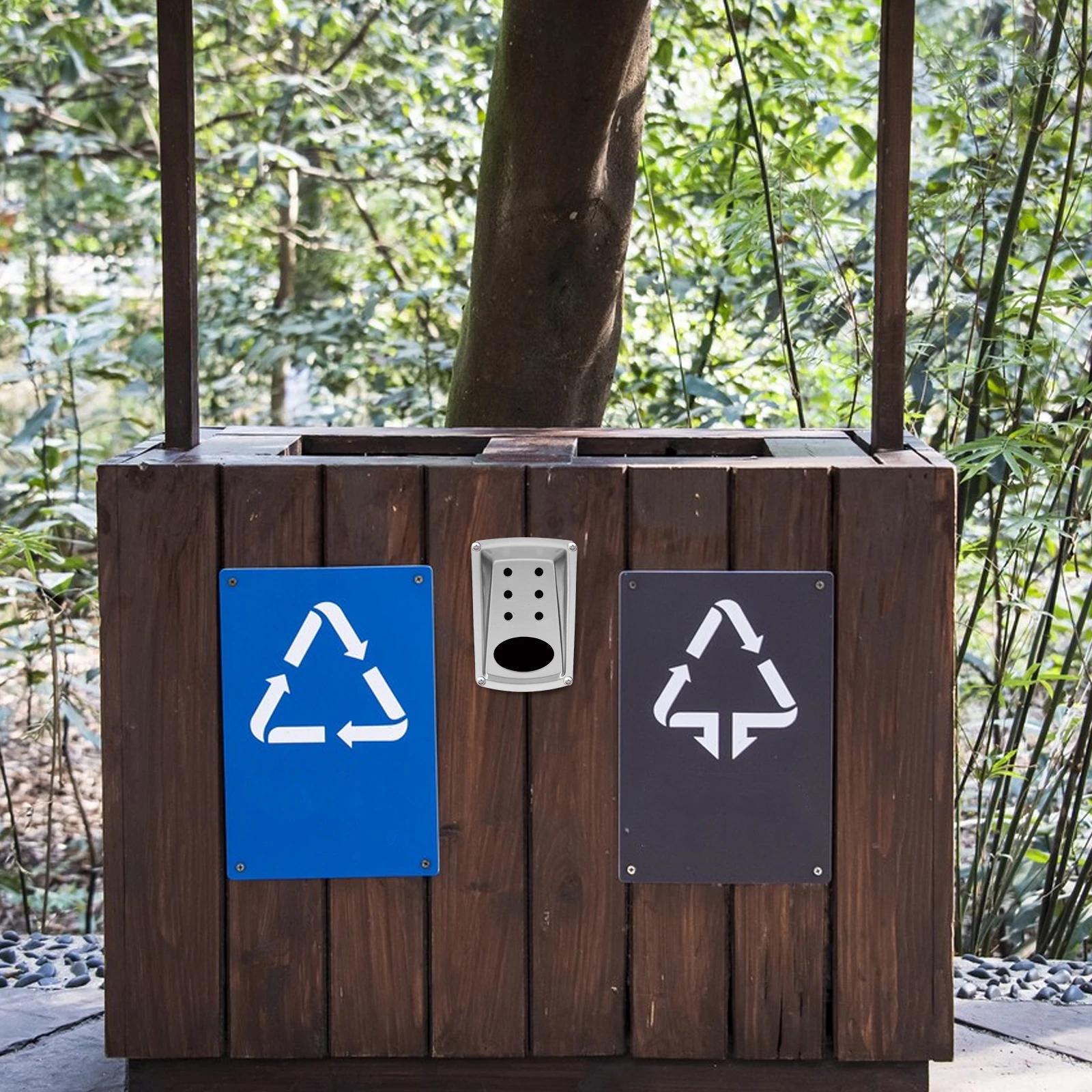 

Stainless Steel Box Holder Replacement Trash Can Silver Outdoor Weather Compact Commercial Butt Receptacles Park