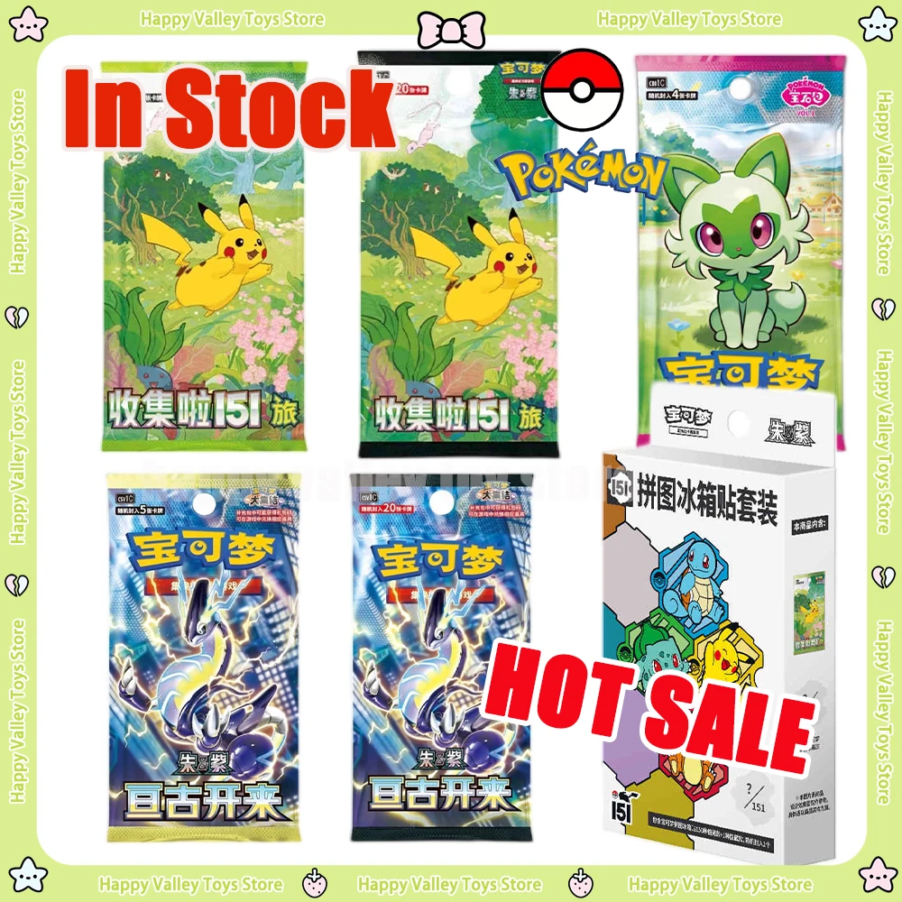 

New Original Genuine Pokemon Trading Ptcg Cards Collected 151 Scarlet&Violet Box Eternity Booster Simplified Chinese Child Gift