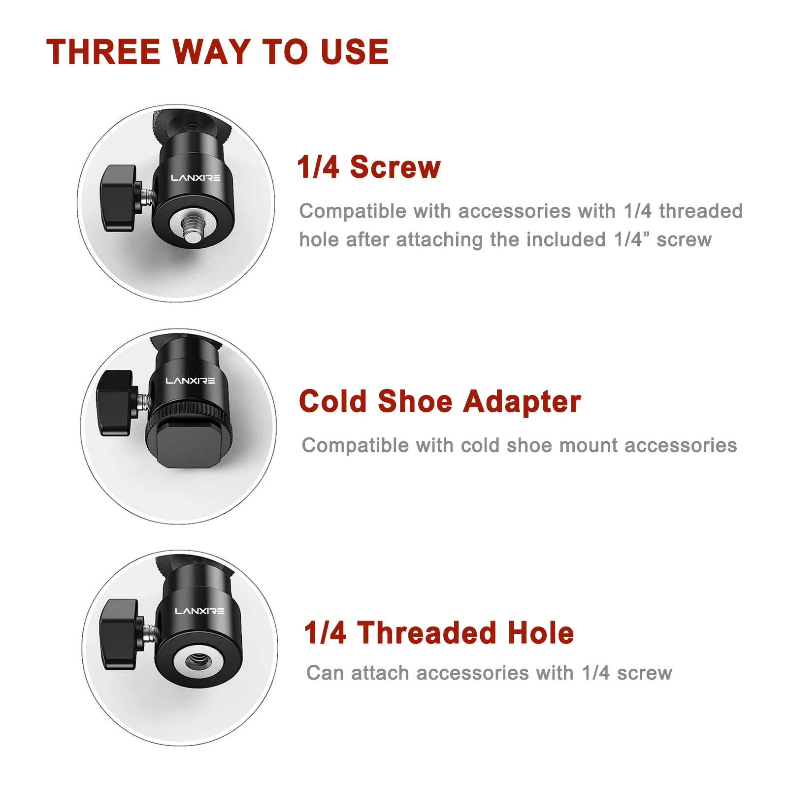 Adaptor Cold Shoe Lanxire Mini - Photography Lighting Rig ulasan dan harga