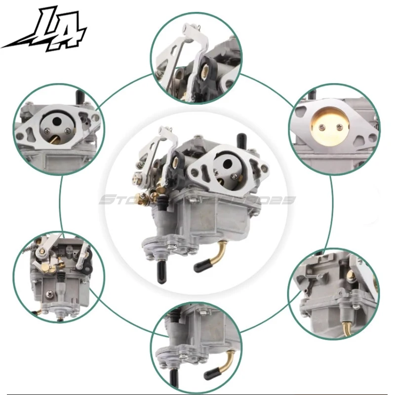 المكربن 8M0129551 8M0109534 يناسب محركات Mercury Mariner 10HP 15HP 20HP الخارجية 0R558208-0R833819 2-CYL JCI متوافقة #6