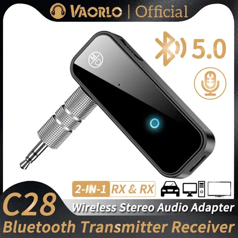 2 IN 1 Bluetooth Audio Receiver Transmitter 3.5mm AUX Jack Dongle Stereo Music Wireless Adapter Portable Mini For TV PC Car Kit