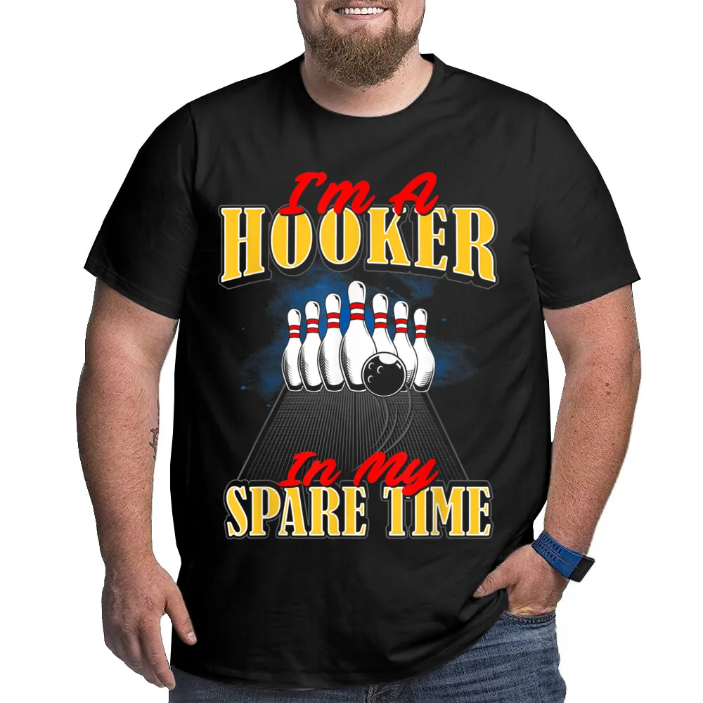 Hooker In My Spare Time Oversize 5XL Mens T Shirt Crew Neck Short Sleeve Cotton Fabric Tops & Tees Geek T-Shirt